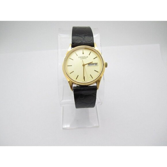 Vtg Men's Caravelle Quartz WR Analog 32mm Dial Round Watch (G699) "New Battery" - Picture 5 of 9